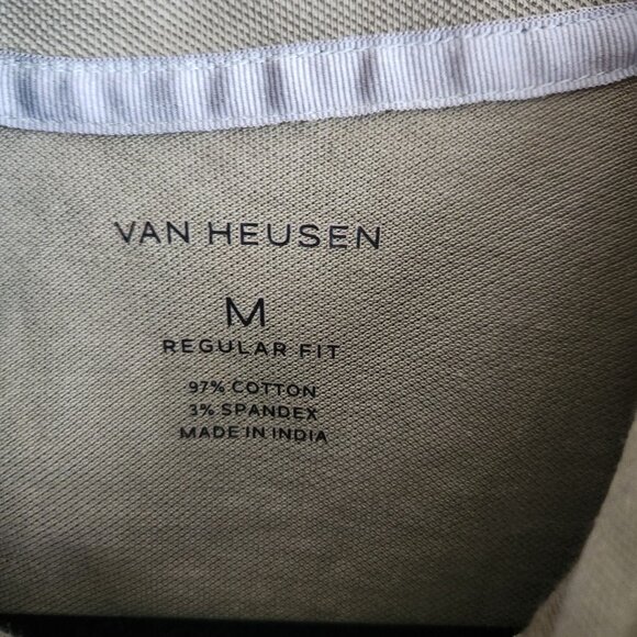 Van Heusen Mens Olive Green 1/4 Zip Pullover Sweatshirt M Regular Fit EUC - Picture 3 of 9